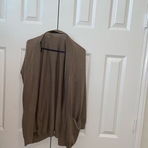 brown cardigan